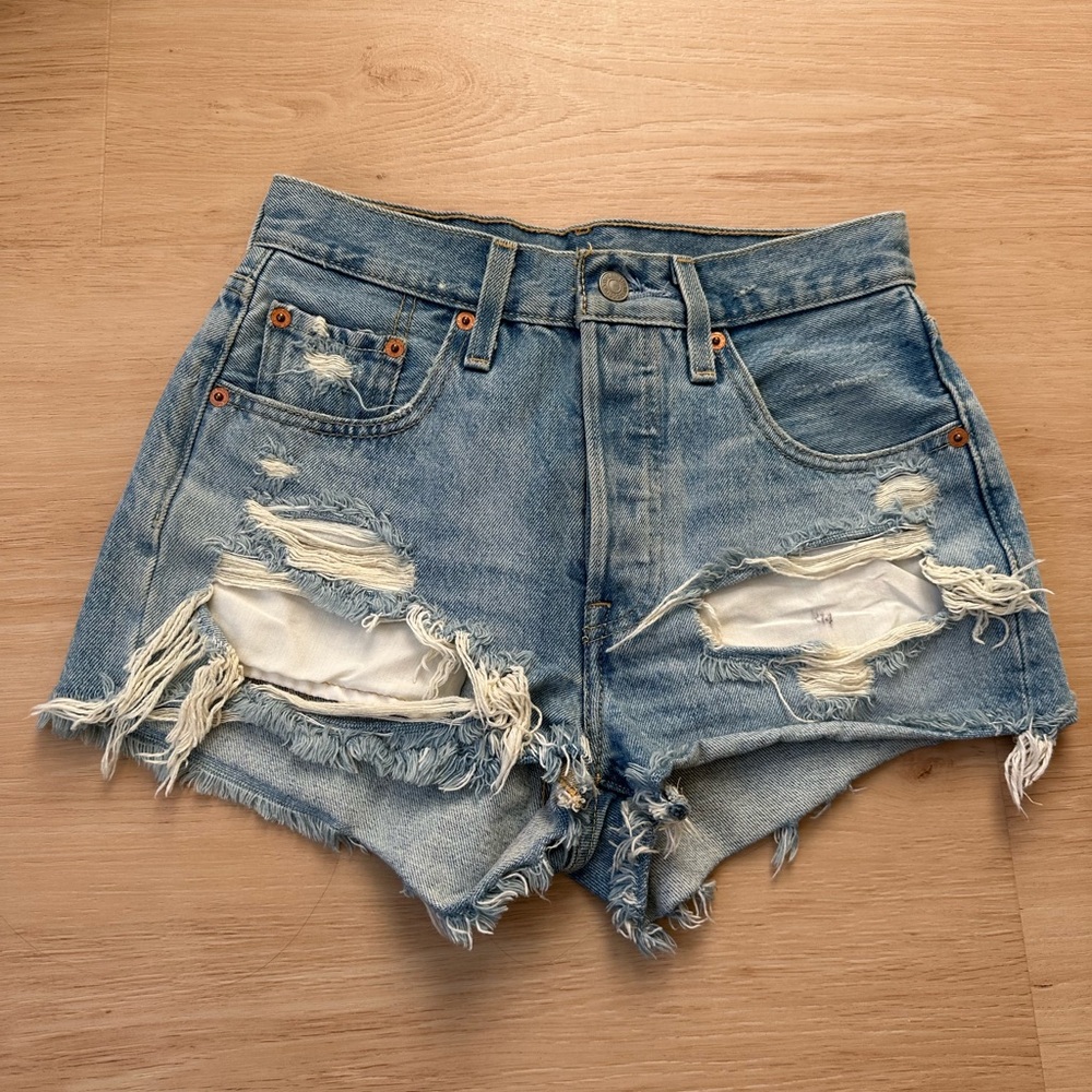 Distressed Denim Women Shorts